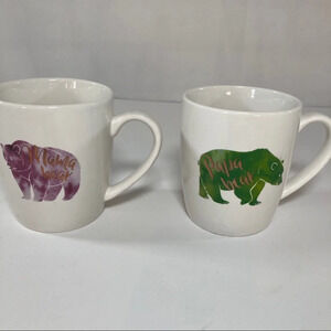 Mama bear and papa bear pair of coffee mugs